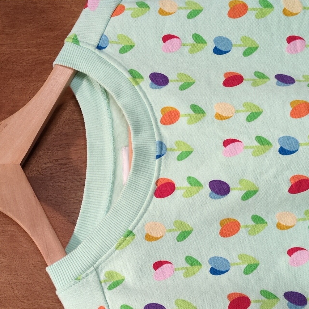 monica + andy Lounge Sporty Sweatshirt Tulips Size S